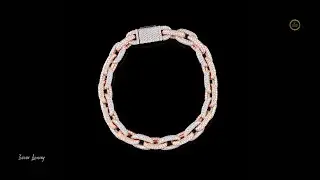 Unreal Diamond Cuban Bracelet  | Two-Tone Rose Gold Drip by Ivevar Luxury #usa #ivevarluxury
