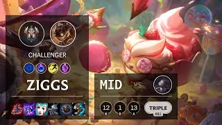 Ziggs Mid vs Orianna - EUW Challenger Patch 10.13