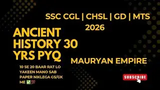 ANCIENT HISTORY TOP PYQ | SSC 2026 MUST REVISE