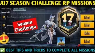 PUBG A17 Season Challenge Mission |S28 RP Missions| Bgmi New Season challenge Rp Mission| PUBGM