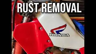 1986 Honda 350X - Part 8 - Gas Tank Cleaning.