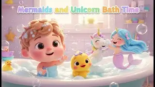 Mermaids and Unicorn Bath Time &ndash; Nursery Rhyme, Toddler Learning, Fantasy Fun, and Playful Water