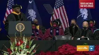 Rep. James Clyburn addresses graduates, introduces President Joe Biden at SC State