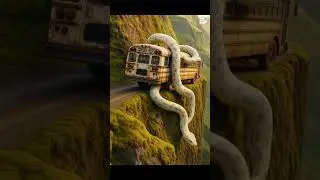 AI Travel Discovery | Python attacking Bus | Amazon Jungle #shorts #nature #art