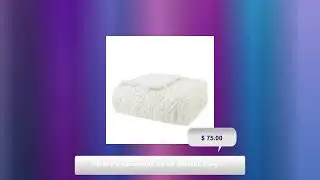 Paisley Embroidered Throw Blanket, Ivory 50x60