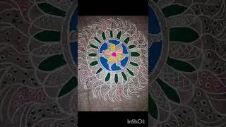 Todays #easy and simple rangoli #Year of the day 2025 #viral