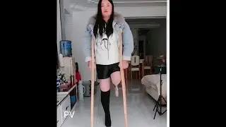 SAK Amputee using crutches