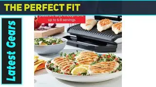 `T-Fal OptiGrill XL Stainless Steel Best 6-Serving Electric Grill with 9 Smart Cooking Modes