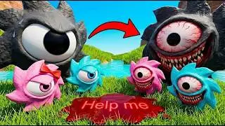 REAL BLACK SUN & BABIES VS FAKE FAMILY! (Garry's Mod)