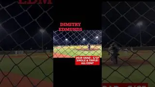 Dimitry Edmunds - 2025 Grad (C/CF) All Conference! Single & Triple🔥#baseball #1top_prospect