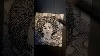 Afro Woman Doodle😱 (Miniature portrait #1)