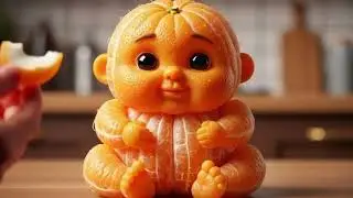 The orange baby smile and eating🔥