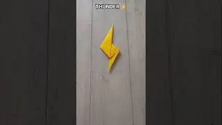 THUNDER TUTORIAL ORIGAMI| HOW TO MAKE EASY THUNDER PAPER CRAFT| EASY ORIGAMI THUNDERSTORM ARTWORK