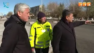 Аким Карагандинской области проверил ремонт дорог в Темиртау