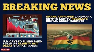 💥💥BREAKING NEWS!! U.S CRYPTO FUNDS SHED $952M AS CLARITY ACT DELAY SPARKS PANIC!!
