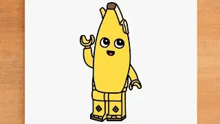Como dibujar a Peely Banana Fortnite Lego