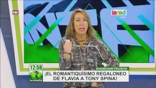 El rom&aacute;ntico regaloneo con que Flavia sorprendi&oacute; a Tony Spina