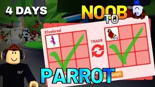 TRADING from RIDE POTION to PARROT in 4 DAYS | Roblox Adopt Me Trades