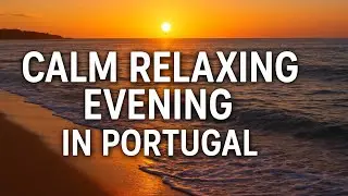 Relaxing & Soothing Sea Waves,water sound|Evening Walk at Nazar&eacute; Beach#beach#nazar&eacute; #waves#portugal 