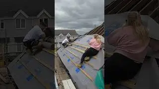 Decided to felt and batten ourselves #selfbuild #roof #roofing #feltandbatten #roofreplacement