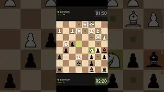 Partida blitz de ajedrez en #Lichess 3 + 0. Блиц-шахматы онлайн