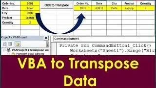 Transpose Excel VBA - Copy and Transpose Data in Excel with VBA Code