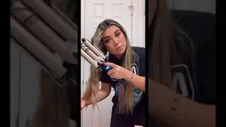 3 Barrel Curling Iron - Quick and Easy Hair for Long Hair! Get ready with me #shorts