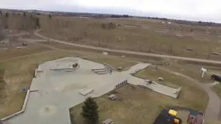 Lacombe skate park drone footage