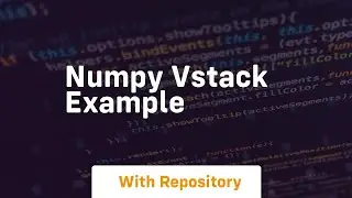 numpy vstack example