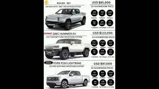Rivian R1T vs GMC Hummer EV vs Ford F150 Lightning #shorts #car #rivian #gmc #ford