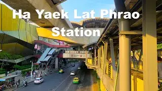 (4K)Walk Tour Skywalk Ha Yaek Lat Phrao Station|Bangkok,Thailand