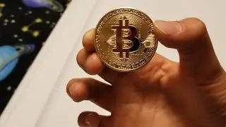 2013 Bitcoin 1 Troy Oz .999 Fine Copper Gold Plated Commemorative Coin