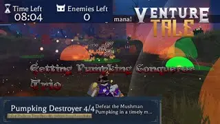 Trio Getting Pumpkin Conqueror Title | Venture Tale | Roblox
