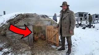 Neighbors Laughed When He Built A Dugout Henhouse... Until All Other Chickens Froze
