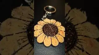 Making Coconut Shell Flower Key Tag 🌻🌴🥥