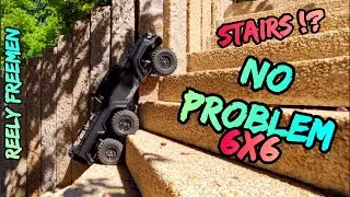 Reely FreeMen 6x6  Stairs!?  No Problem for the 6WD Monster 😎---RCRockandSand