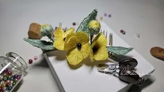 DIY amazing hair accessories │Making a beautiful side hair comb│Hand embroidery│Step by step