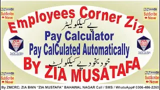 Pay Calculator 2021-22 | Automatically Calculate Pay and Allowances |Updated| Employees Corner Zia |