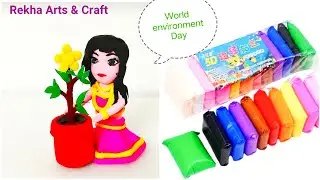 World environment day  | How to make environment day with super clay | Save Tree 🎄