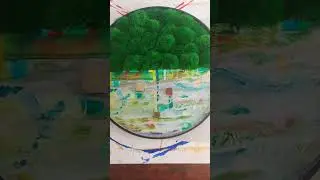 THE THREE SKY TEMPLES BIHEMISPHERIC ART PAINTING #honevo #bihemisphericart #bihemispheric #painting