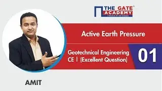 Active Earth Pressure | 01 | Excellent Question - GATE Sol | Geotechnical Engineering | CE