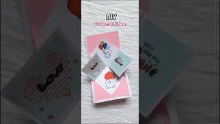 DIY  Let's make  a Cute card idea ,paper craft idea💐😊