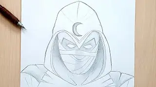 How to draw Moon Knight | Moon Knight step by step | easy tutorial