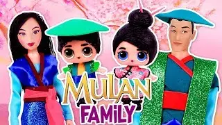 🤺 MULAN FAMILY with CUSTOM BARBIE, KEN & LOL DOLLS - Toy Transformations