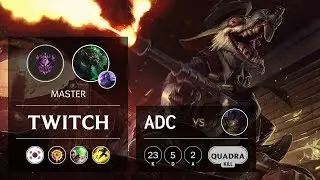 Twitch ADC vs Kog'Maw - KR Master Patch 9.8