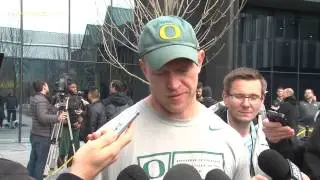PRACTICE BRIEF;  Scott Frost Talks FSU and Marcus Mariota