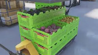 Medium weight pallet is rackable and nestable. This is the SF800MNR.