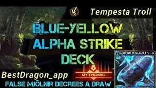 False Mj&ouml;lnir decrees a draw! Mythgard alpha strike deck gameplay vs Tempesta Troll - italiano