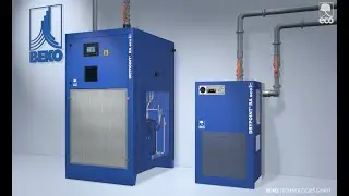 Sécheur frigorique d'air comprimé à vitesse variable et à économie d'énergie :  DRYPOINT RA ECO.