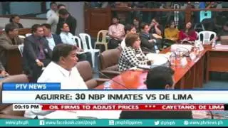 Justice Sec. Aguirre: 30 NBP inmates vs. Sen. De Lima
